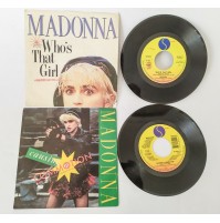 ♥ 2 DISCHI 45 GIRI MADONNA WHO'S THAT GIRL + CAUSING A COMMOTION 1987 7