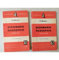 ♥ DIZIONARIO FILOSOFICO VOLUME PRIMO E SECONDO Voltaire Universale Economica D10