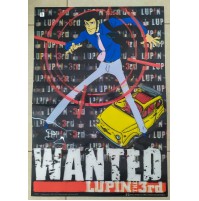 ♥ LUPIN the 3rd RARO POSTER EFFETTO 3D WANTED Monkey Punch RTI Memory Tecnology