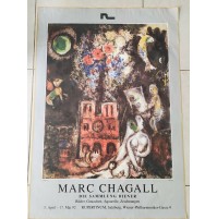 ♥ MARC CHAGALL DIE SAMMLUNG DIENER POSTER ORIGINALE MOSTRA SALZBURG 1992 84X59cm
