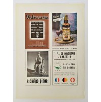 ♥ PUBBLICITA' 1950 RICHARD GINORI MORONI BIELLA RITAGLIO DI GIORNALE 34x24 cm
