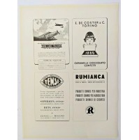 ♥ PUBBLICITA' 1950 RUMIANCA RIVELLA DE COSTER RITAGLIO DI GIORNALE 34x24 cm