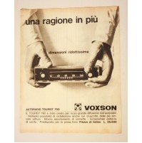 PUBBLICITA' 1964 AUTORADIO VOXSON TOURIST 790 vintage RITAGLIO GIORNALE